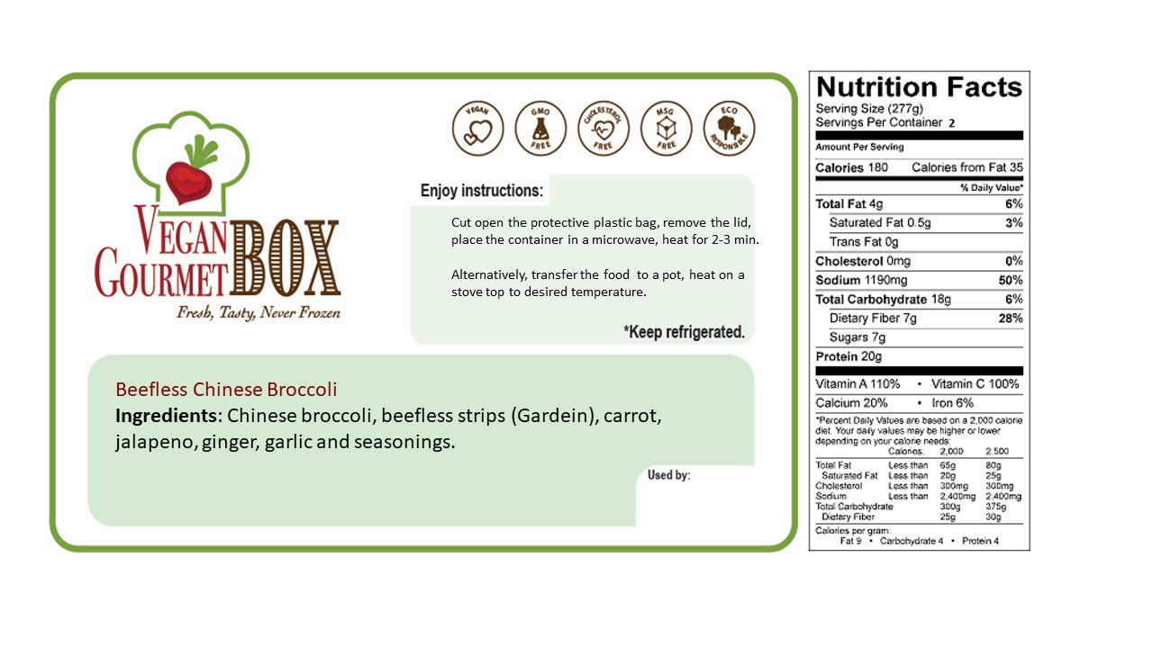Beefless Chinese Broccoli - Vegan Gourmet Box