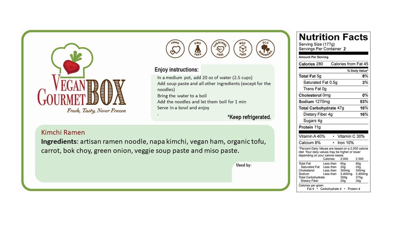 Kimchi Ramen - Vegan Gourmet Box