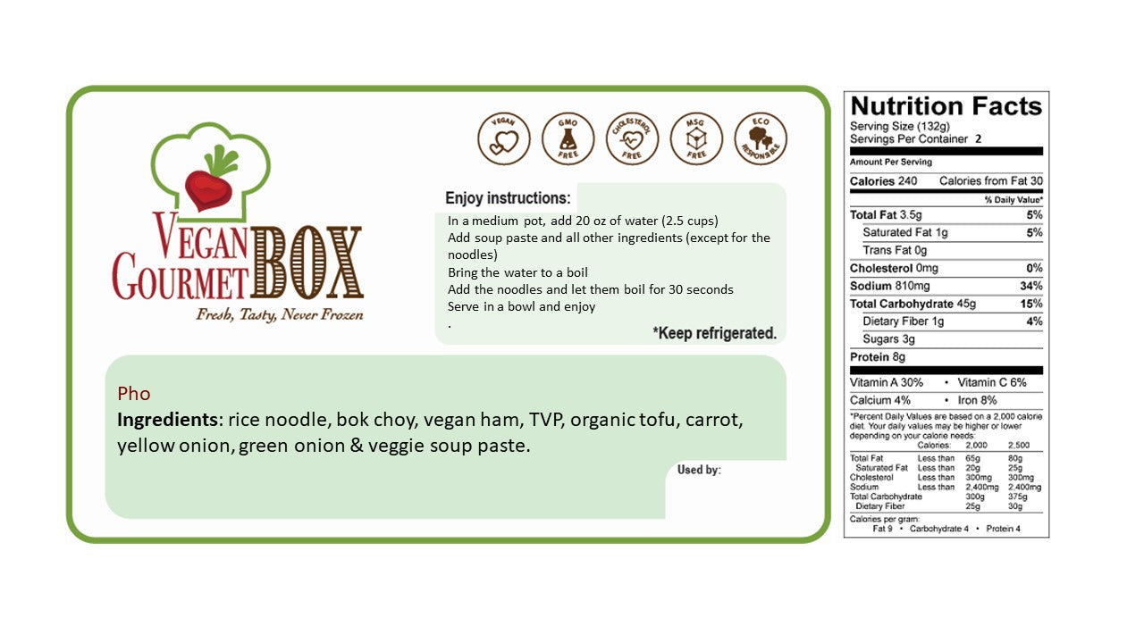Pho Noodle Soup - Vegan Gourmet Box