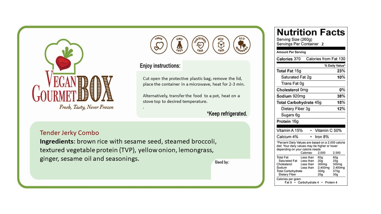 Tender Jerky Combo - Vegan Gourmet Box