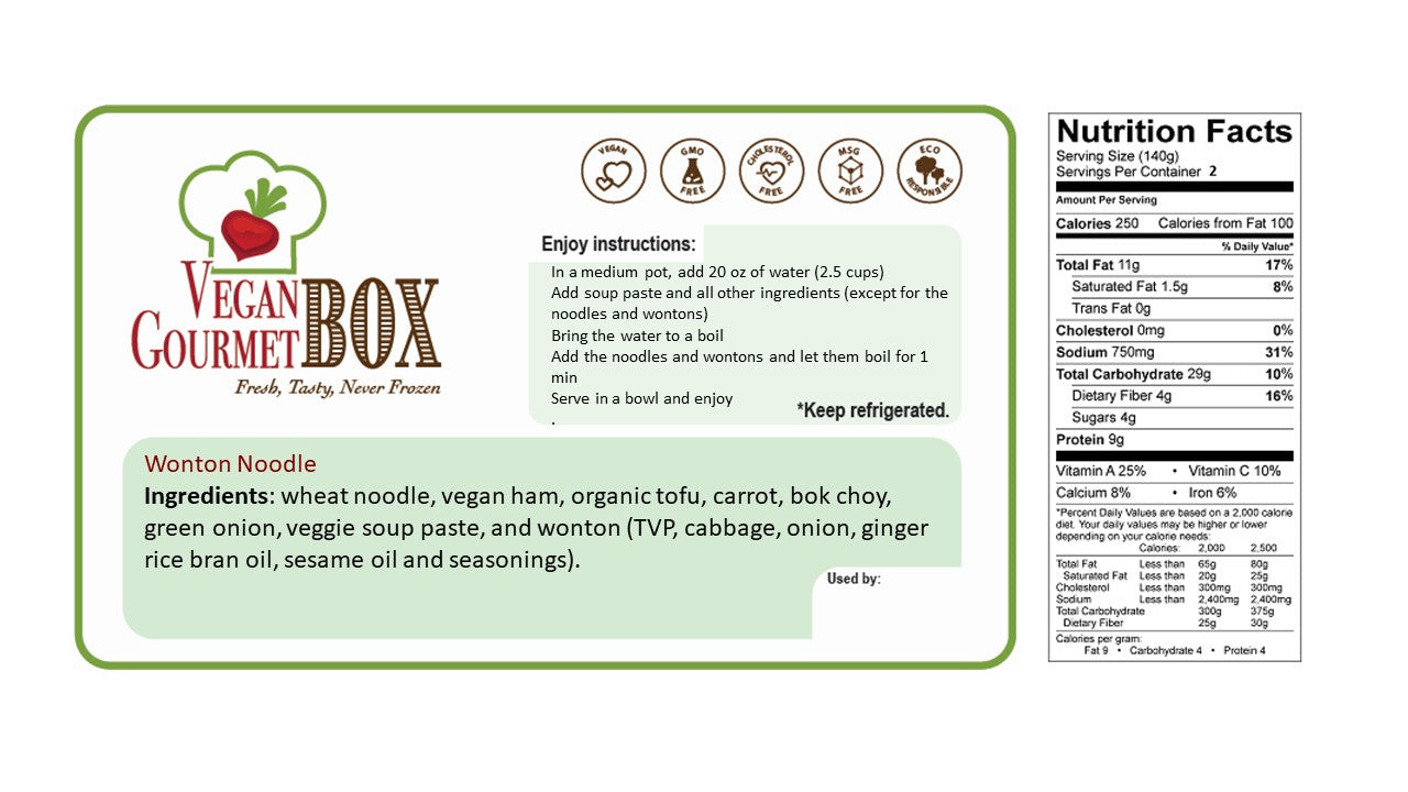 Wonton Soup - Vegan Gourmet Box